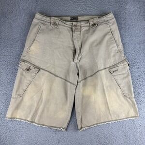 Vintage Reef Cargo Shorts Rasta Tan Y2k Men's Size 36 Gorpcore